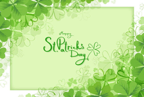 illustrazioni stock, clip art, cartoni animati e icone di tendenza di sfondo vettoriale astratto per il giorno di san patrizio - st patricks day day abstract backgrounds