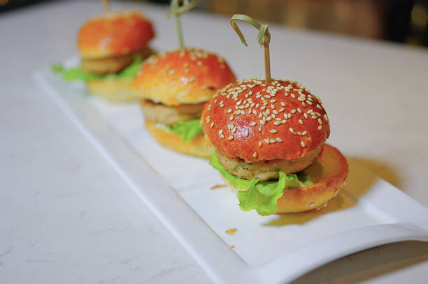 istock Mini burger sliders with ground chicken patty 2004498732