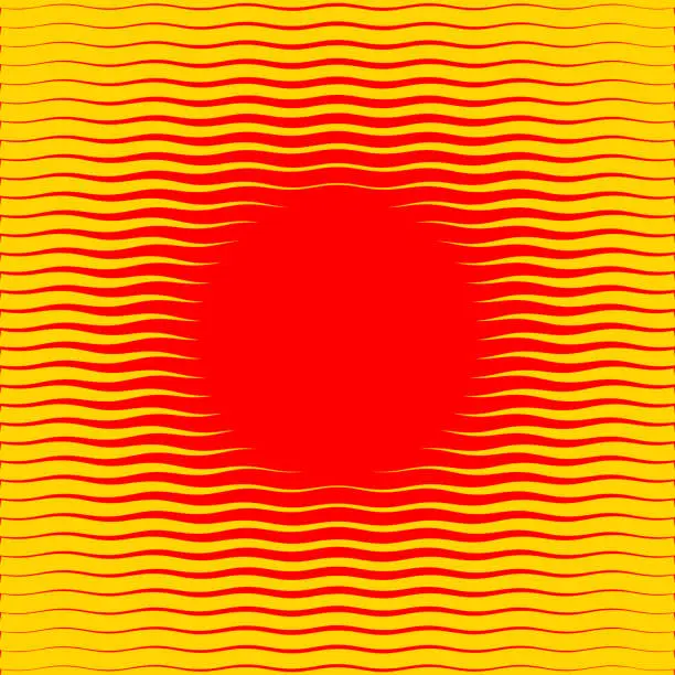 Vector illustration of Sun wavy abstract background