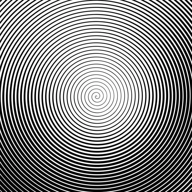 Vector illustration of Spiral halftone pattern blurred background