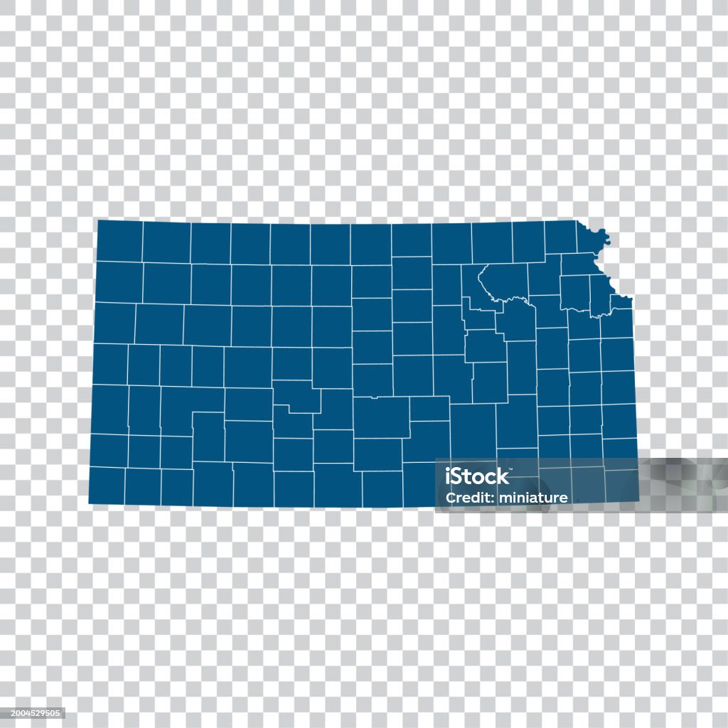 Kansas Nap Kansas Map Stock Illustration - Download Image Now - Kansas, District ...