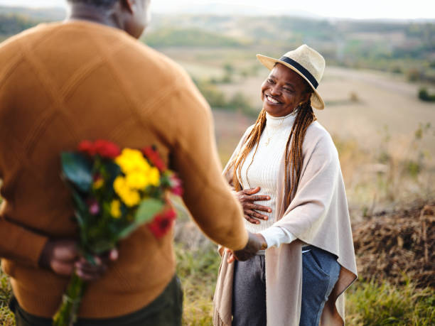 istock Hiding flower bouquet as a gift! 2004539709