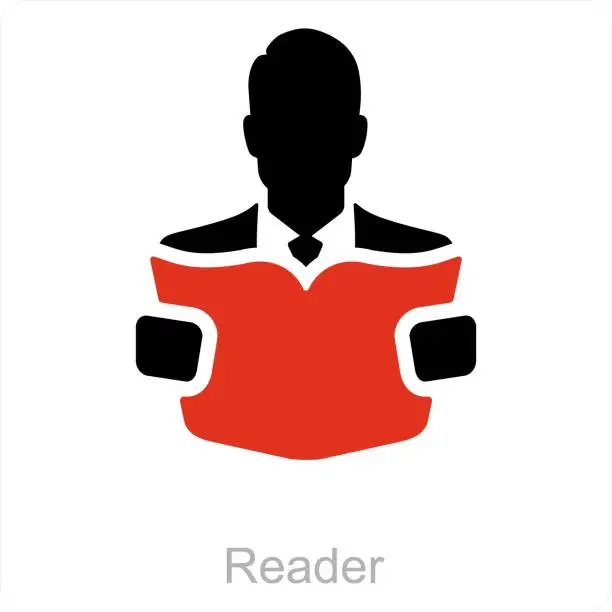 Vector illustration of reader