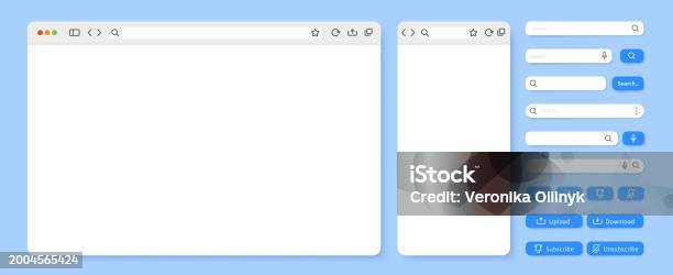Browuse Ui Browser Ui Template Internet Page Layout User Interface Search Bar ...