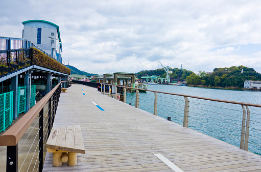 Onomichi pier at Onomichi town, Hiroshima prefecture, Japan