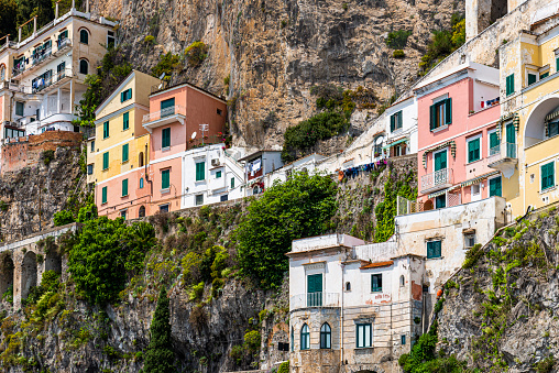 The city of Amalfi, on the Amalfi coast, Italy