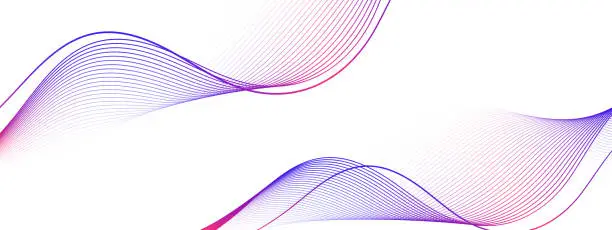 Vector illustration of Abstract flowing lines wave background