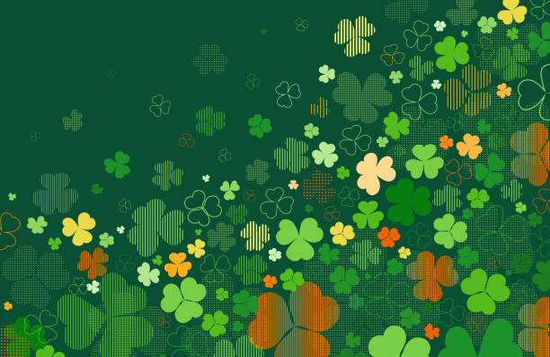 st. patrick's day background - irish culture st patricks day backgrounds good luck charm stock illustrations