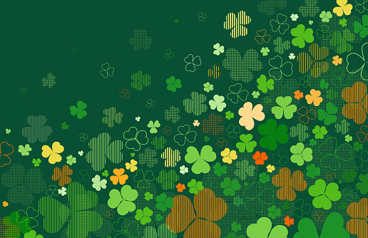 Vector background for St. Patrick's day with space for text. EPS 10 file contains vector mask.