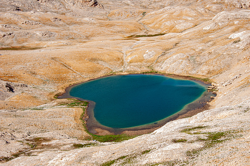 A heart-shaped lake in Aladağlar National Park