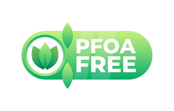 istock Eco-centric PFOA free emblem with leaf accent for health and environment safety assurances 2004658394