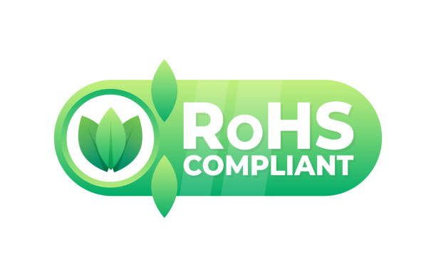istock Eco Friendly RoHS Compliant Badge with Green Leaves and Checkmark Symbol 2004658506