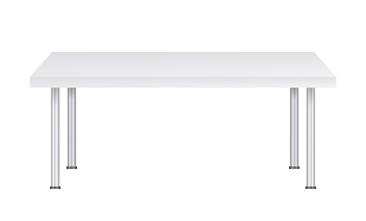 White Table, Platform Stand Vector illustration