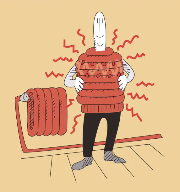 Vector illustration of warm sweater