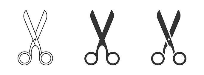 Scissors icon isolated on a white background