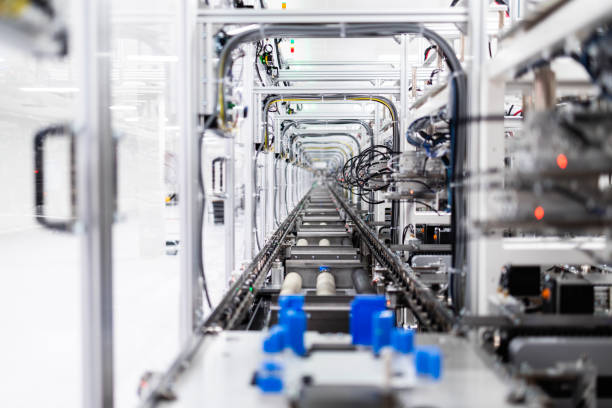 istock Modern industrial machine with sensors and moving parts. Mechatronics engineering. 2004753756