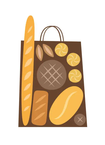 Vector illustration of Bread collection