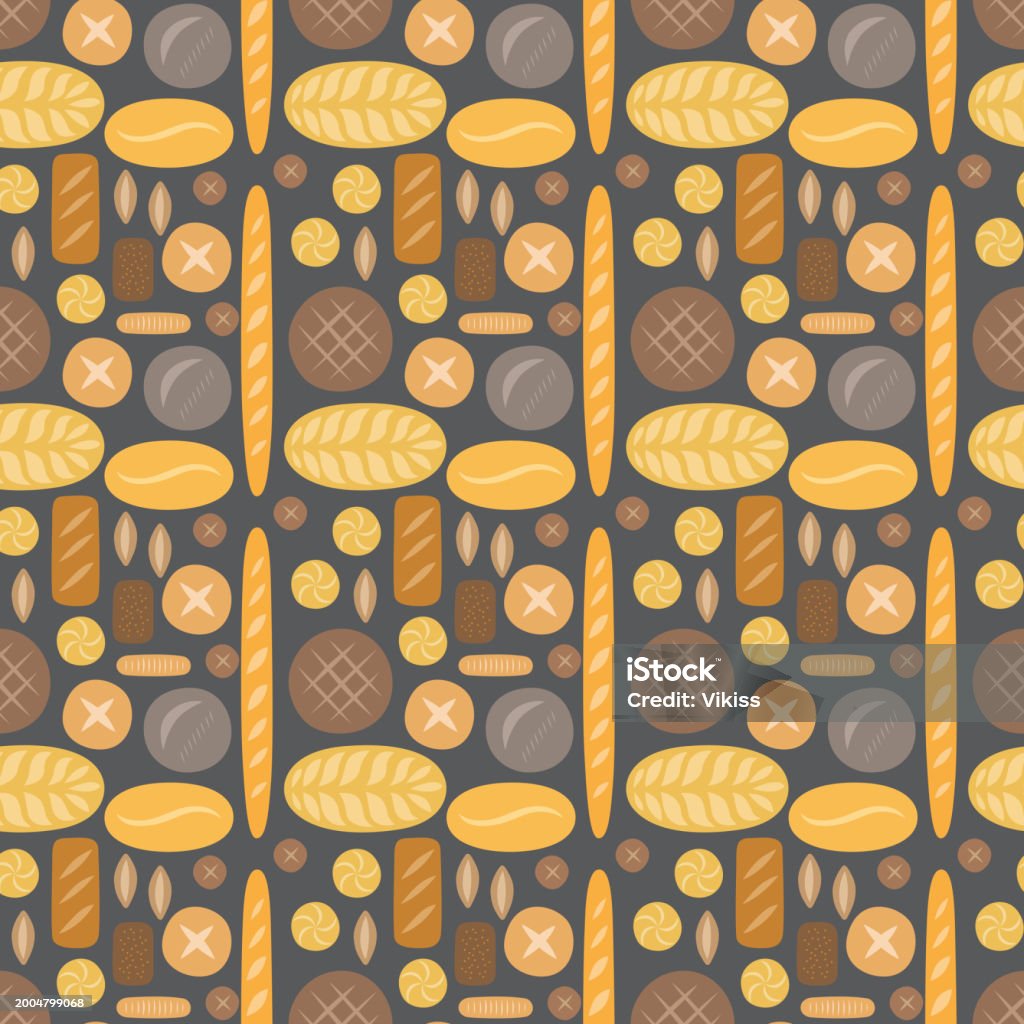 Bread Simple Background Bread Collection Stock Illustration - Download Image Now - Abstract ...