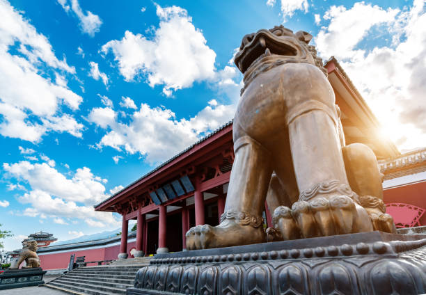 Chongsheng temple Three Pagodas in Dali city Yunnan provice, China.