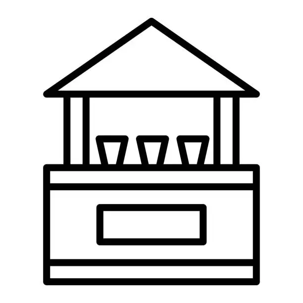 Vector illustration of Drinks Stall Icon Style