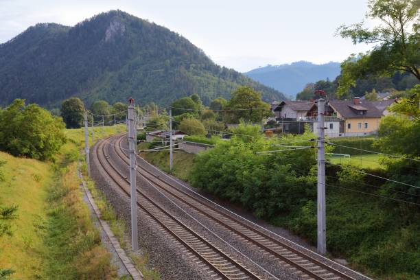 istock Railway tracks in Styria region of Austria 2004875483