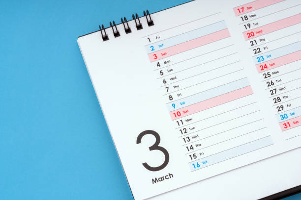 istock Close-up image of the March calendar. 2004877730