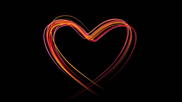 istock Heart shape drawn with multiple color brush stroke 2004897630