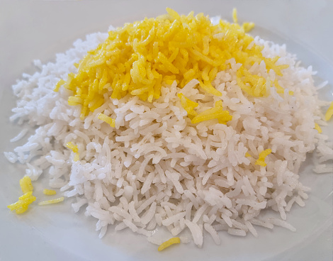 White Saffron rice