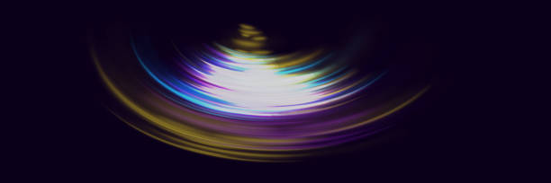 istock Modern abstract high speed light glare effect. Futuristic technology of dynamic movement and speed. 2004942391