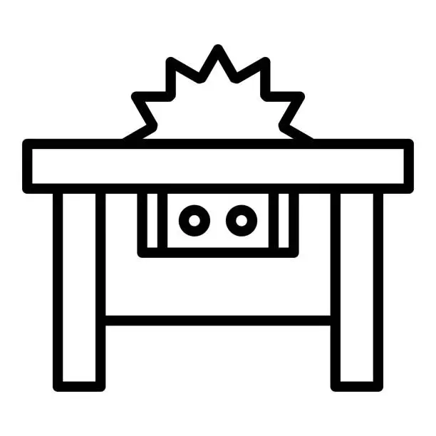 Vector illustration of Table Saw Icon Style