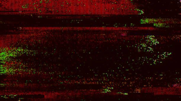 istock Glitch noise static television VFX pack. Visual video effects stripes background, CRT tv screen no signal glitch effect 2004961902