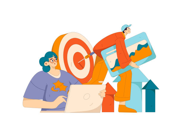 istock Marketing planning business characters flat vector concept operation hand drawn illustration 2004977714