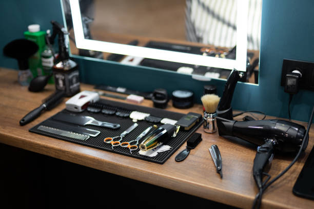 istock professional tools of a barber in a men's barbershop 2005035559