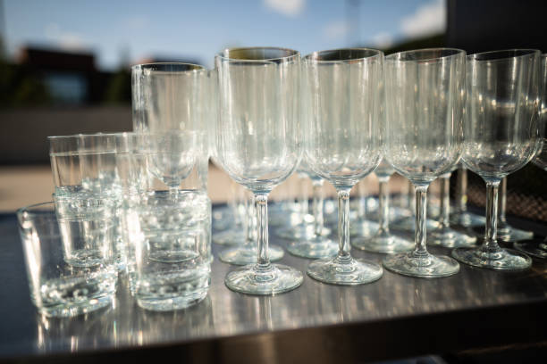 istock empty clean glass glasses for alcoholic drinks in a restaurant on a bar counter 2005082843