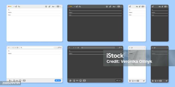 Email Interface Mail Client New Message Window User Interface Desktop ...
