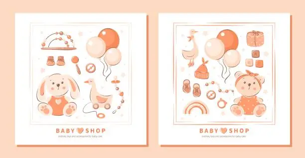 Vector illustration of BABY SHOP 05