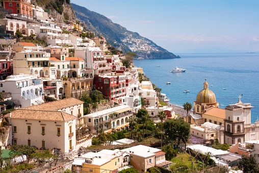 Positano town on Amalfi coast in southern Italy