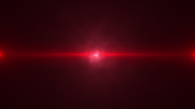 Cinematic red color optical flares and fog abstract background. Light effect for cinema science and technology background. Concept of celebration, fantasy, futuristic, space and astronomy.