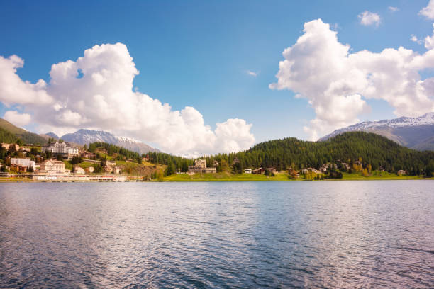 istock Saint Moritz lake in Switzerland in summer 2005141113