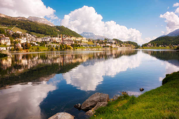 istock Saint Moritz lake in Switzerland in summer 2005141679
