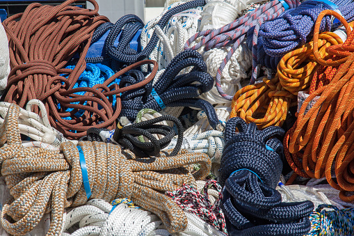 Set of marine ropes wound in bulk for sale