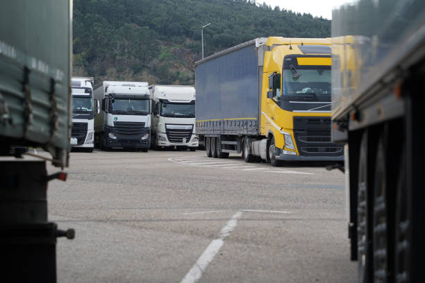 istock Articulated trucks parked 2005219315