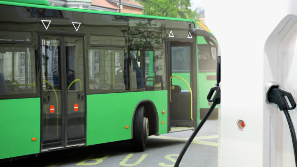 istock Electric buses with charging station 2005230288