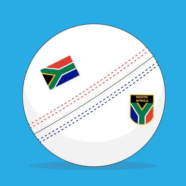 Vector illustration of South Africa cricket ball