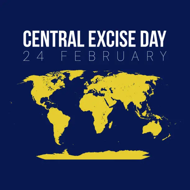 Vector illustration of Central Excise Day Post Design - Social Media Design