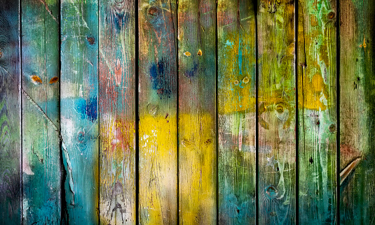Abstract wooden planks background, old fence texture
