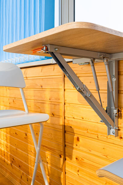 istock folding table attached to the wall of the balcony 2005326434