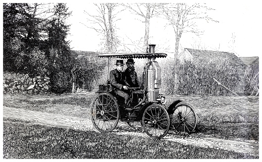 Steel engraving 1886
Amédée-Ernest Bollée ( 11 January 1844 – 20 January 1917 ) was a French bellfounder and inventor who specialized in steam cars. After 1867 he was known as 