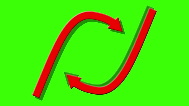 Abstract business growth arrow animation. arrows on green background