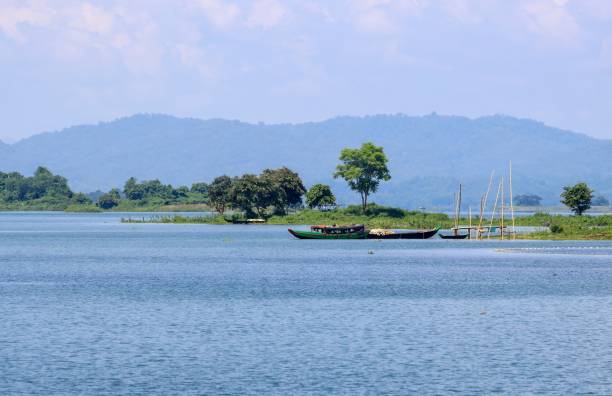 istock Fishing boats on Kaptai lake 2005415683